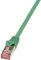LogiLink CQ2035S RJ45 Netzwerkkabel, Patchkabel CAT 6 S/FTP 1.00m Gruen Flammwidrig, mit Rastnasensc, 3 Stück