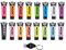 Moon Glow Peinture UV pour le visage et le corps Neon - 12 ml (paquet de 16)