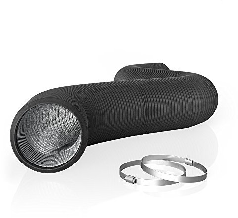 AC Infinity Flexibler Luftschlauch 100 mm, 7,6 m – Vierschichtiger Aluminium-Luftschlauch für Heizung, Kühlung, Belüftung und Abluft