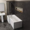 Modern 1700mm L Shaped Left Hand Shower Bath Only Acrylic Bathtub White Bathroom Tub