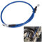 50cm Motorrad Bremsschlauch,Motorrad Stahlflex Bremsleitung Hydraulische Bremsleitung Vorne und Hinten für Pit Bike Dirt Bike Enduro Motocross ATV Quad-Blau