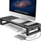 VAYDEER Monitor Stand with 4 USB 3.0 Ports, Metal Computer Screen Riser Lifter for Desk, Office PC Screen Shelf Tidy Space Saver Organiser for Laptop, Computer, iMac, up to 32 Inches - Black