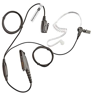 EarpieceHub Bodyguard Style Verdeckter Akustikschlauch PTT Mikrofon Ohrhörer Headset für Motorola Radio GP328, GP340, GP640 Retevis RT82 RT648 etc.