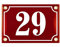 Plaque Numéro de Maison | 10x15 cm | Plaque emaillée personnalisée | Plaque Numéro de Rue | Panneau de Porte (Rouge)