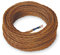 Amarcords - Cavo elettrico tessile colore WHISKY, trecciato, seta, 5 metri, con messa a terra 3x0,75mm - Filo rivestito in tessuto colorato vintage per lampade lampadari applique e abat jour.
