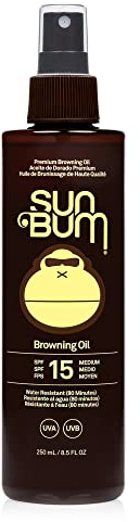 Sun Bum LSF 15 Feuchtigkeitsspendendes Bräunungsöl, breites Spektrum, UVA/UVB-Schutz, Bräunungsöl, vegane Formel aus Kokosöl, 250 ml