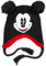 Disney Unisex Erwachsene Mickey Mouse Acryl Knit Winter Laplander Hut mit Jumbo Knit Pom Ohren und Knit Quasten Schwarz
