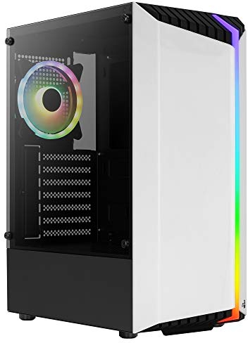 Boitier Moyen Tour ATX AeroCool Bionic V2 RGB avec panneau vitré (Blanc)
