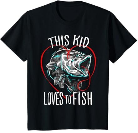 Kids Fishing Shirts Boys This Kid Loves to Fish T-Shirt