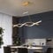 Esstisch Lampen LED Pendelleuchte, Modern Dimmbar Hängeleuchte Höhenverstellbar Esszimmer Küchenlampe mit Fernbedienung Decke Lampe Acryl-schirm Kronleuchter für Büro Bar Dekor Lampen (80cm, Gold)