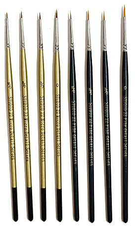 Studio 22 Fine & Micro Detail Paint Brush Set of 8