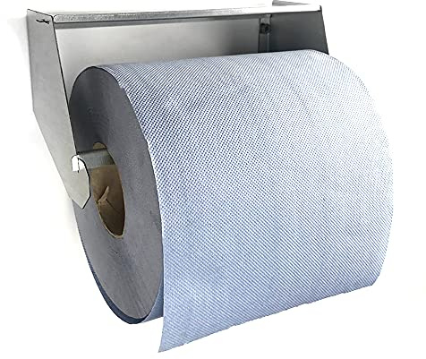 Distributeur de rouleau d'essuie-tout en métal galvanisé bleu pour atelier de nettoyage de bureau