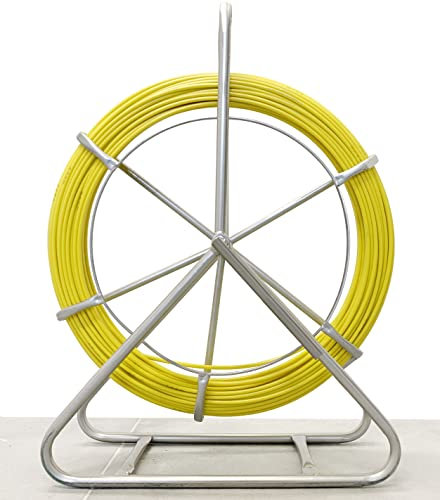 Elfcam® - Aiguille de Tirage en Fibre de Verre, Diamètre 6,0mm, Pour Câbles Fibre Optique (FTTH & FTTx) et Éléctrique,130m