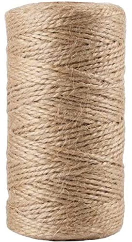 Jute-Schnur TACHIO Packschnur Juteschnur Natur Bastelschnur 400m 1mm Kordel Gartenschnur Jute Schnur für DIY Garten Bilder Pflanzen Basteln Floristik, Dekoration