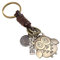Anawakia Kreative Eule Schlüsselbund Eule Schlüsselanhänger Keychain Taschenanhänger Vintage Eule Anhänger PU-Leder Schlüsselbund Auto Keys Deko Anhänger Schlüsselanhänger (1 pcs)