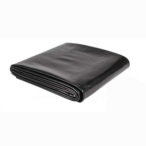 PLOEA 0,35mm Schwarze Fischteichfolien Gartenpoolmembran Faltbar Langlebig Landschaftspool Strapazierfähige Fischteichfolien wasserdichte Membran-Teichfolie (Color : 0.35mm, Size : 6x6m)