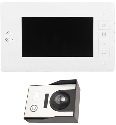 Videocitofono cablato, videocitofono con monitor da 7 pollici Campanello videocitofono per visione notturna, sblocco supporto, monitoraggio, citofono bidirezionale per appartamento villa ufficio(EU)