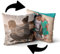Personalisierte Fleece Kissen mit eigenen Foto & Text | Individuell Fotokissen mit Füllung | Foto-Kissen Selbst gestalten | Doppelseitige Bedruckte Kissen Fotogeschenk