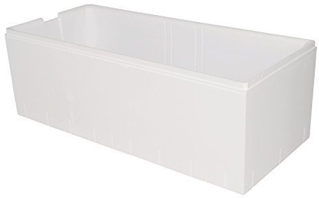 Calmwaters® Wannenträger 170 x 75 cm Original, Passend für Rechteck-Badewanne 170x75 cm, Styroporträger, Schall- und wärmedämmend, Direkt verfliesbar, Badewannenträger in Weiß, 03AX2432