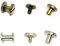 Viti Testa Piatta,Ribattini Per Cuoio,Rivetti Bottoni,Binding Screws,Viti Per Libri,Vite Di Rilegatura Rivetti,Rilegature Testa Piatta,per Libro Scrapbook Photo Album Cintura,4 Pezzi(Argen,Bronzo)