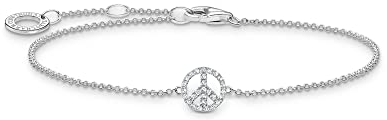 Thomas Sabo Armband Peace mit weißen Steinen 925 Sterlingsilber A2083-051-14