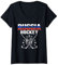 Damen Russland Eishockey Fans Trikot - Support Russian Hockey Team T-Shirt mit V-Ausschnitt
