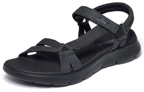 Skechers Damen GO Walk Flex Sandale Sublime, Black Textile, 37 EU