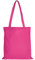 TEXXILLA Baumwolltasche - OEKO-TEX 100 zertifiziert | mit zwei langen Henkeln | 38x42cm | Jutebeutel | Einkaufstasche | unbedruckt, Farbe:pink