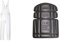 Portwest S810 Bolton Painters Bib Cotton Overalls White, Medium & Knee Pad, Size: One Size, Colour: Black, S156BKR