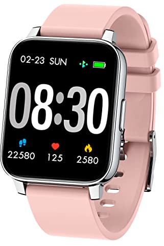 SUPBRO Smartwatch Damen, 1.69'' HD Screen Fitness Tracker Uhr IP67 Wasserdicht Fitnessuhr mit Pulsuhr Schlafmonitor SpO2 Schrittzähler Kalorien, Sportuhr Smart Watch für Android iOS