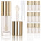 COSIDEA 14 leere 6 ml große Doe Foot Zauberstab, klobige Lipgloss-Röhren für DIY-Lipgloss, rosafarbene runde Lipgloss-Behälter mit dickem Zauberstab, Gold, Einfach oder Basic