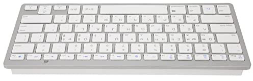 Tbest Tastiera Wireless 78 Tasti Ultra Slim Portatile Bianca per, OS X, Ideale per Gaming e PC