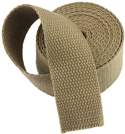 YunYunStrap Sangle Coton 50mm pour Sacs, Laisse, Artisanat, Accessoires de Plein air, 9 mètres/Rouleau