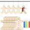Winwild 36 Stück Christbaumschmuck Holz Lebkuchenmann Deko zum Basteln Bemalen mit Juteseil & Marker,Weihnachtsbaumschmuck Holzanhänger Holz zum Aufhängen Weihnachtsdeko