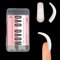 NOVO OVO 100 pcs Hawk Curved Natural Color Extra Super Extreme Deep Curve Half Cover Long Square Eagle Claw False Nail Extension Tips Acrylic Nail 10 Sizes Box Packaging Halloween Art Salon