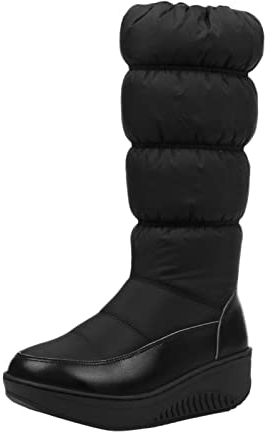 Stivali Camperos Platform Donna Estivi Traforati Invernali - Ciabatte e Sandali con Tacco e Plateau - C-Nero 38