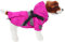 Hunderegenmantel, wasserdichte Hundejacke, Hundejacke für Kleine und Mittelgroße Hunde, Hundejacke mit Ring für Geschirr - Stil A Fuchsie, S