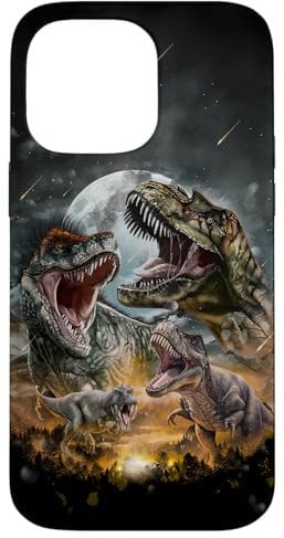 iPhone 14 Pro Max Tyrannosaurus Rex Dinosaur in Prehistoric Era Full Moon Case