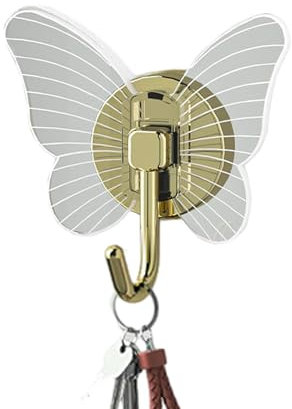 5 ganci a farfalla, ganci da parete, ganci per accappatoio, portasciugamani autoadesivi, robusti ganci adesivi, appendiabiti singoli, forte gancio adesivo per l'ingresso, farfalla rimovibile