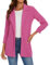 MINTLIMIT Women Long Lapel Blazer Tailored Long Sleeve Oversized One Button Coat Jacket Formal Suit (Rose Pink L)