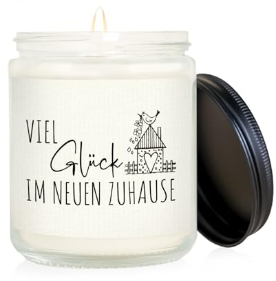 Einzugsgeschenke - Duftkerze, Einzugsgeschenke Haus Wohnung, Geschenk zum Einzug, Viel Glück im Neuen Zuhause, Richtfest Hauseinweihung, Neues Haus Wohnung