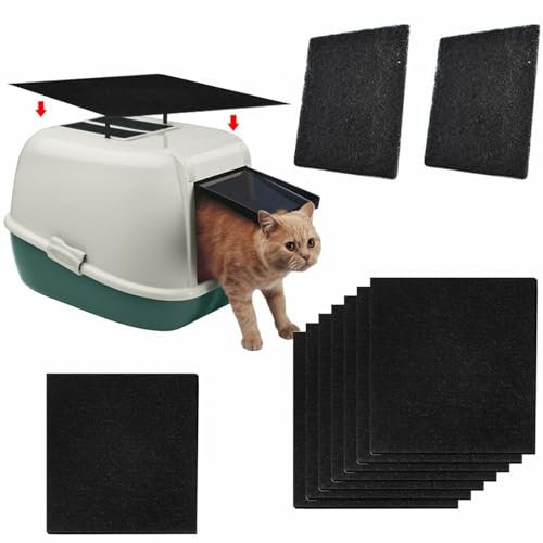 Filtro a Carbone Attivo per Lettiera per Gatti,Filtro per Lettiera per Gatti,Filtro a Carbone per Deodorante,Filtri di Ricambio per Lettiera per Gatti,Filtro ai Carboni Attivi per Gatti,9 Pezzi