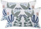 Tosleo 2 Stück Kissenbezüge Bestickte 30 x 50cm Blaue Blätter Kissenbezug Kissenhülle Wurfkissenbezüge für Gartenlounge Sofa Frühling Sommer Dekokissen Wohnzimmer Schlafzimmer Bauernhaus