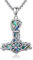 CUPENDA Thor Hammer Halskette Sterling Silber Wikinger Kompass Mjolnir Anhänger Vegvisir Schmuck Geschenke für Frauen Männer
