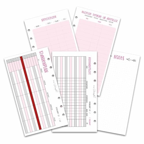 SinnWunder® Schüler-Set – mit Stundenplänen, Notenübersichten, Lehrer-Sprechzeiten, wichtigen Terminen und Notiz-Blättern für Ringbücher mit 6 Ringen im Format Personal