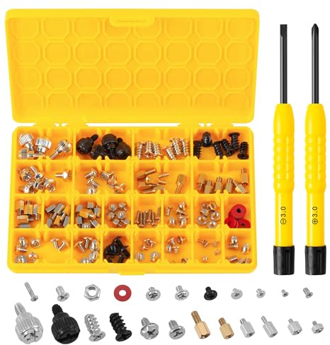 23Sizes PCIe NVMe M.2 Screws Standoff Nut ATX SSD Mounting Screw Kit for Motherboard, SSD, HDD Hard Drive, CD-ROM, Fan, PC Case for Computer Laptop Notebook DIY & Repair
