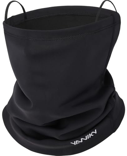 YANIKY Loopschal Multifunktionstuch Winddicht Schlauchschal Neckwarmer Herren Ski Gesichtsschutz Halstuch Thermal Fleece Sportschal Halswärmer für Skifahren Fahrrad Jogging (Schwarze hängende)
