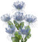 Oairse Kunstblumen Chrysanthemen Dekoration mit 6 Chrysanthemen Blütenköpfe 2er-Set Künstliche Spinnen Dekoration für Herbstdeko Heimdekoration, Hochzeit, Garten Party Blumenarrangement, Blau