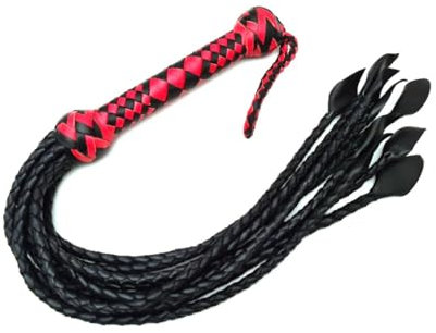 Sduxion Deluxe Leather Flogger - Frustino da equitazione per allenamento di precisione e miglioramento delle prestazioni