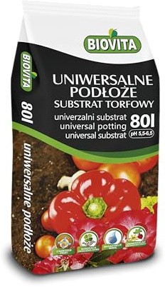 Biovita Torfsubstrat pH 5,5-6,5 – Hochwertige Blumenerde für Garten & Topfpflanzen - 80L